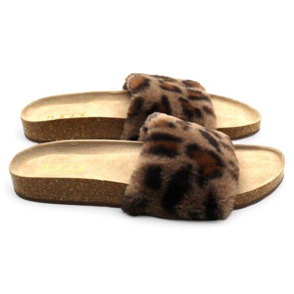 Women S Bravoes Fuzzy Slide Sandals - Picture 3 of 8